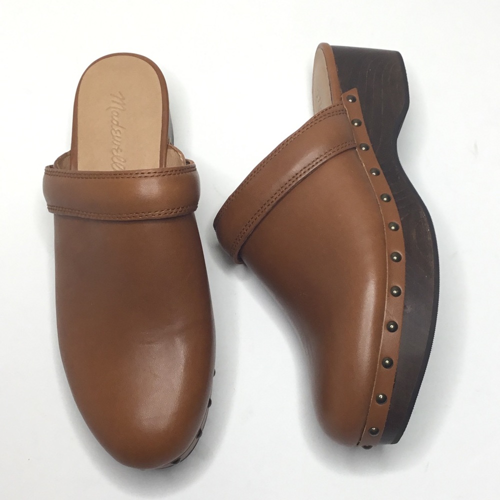 {Madewell} The Cecily Clog in Oiled Leather Size 7M NWOB